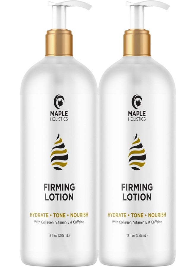 مايبل هوليستكس لوشن الجسم لشد البشرة من مابل هولستيكس للنساء - لوشن للجسم بالكافيين والكولاجين مع حمض الهيالورونيك للبشرة الجافة والمترهلة والسيلوليت (عبوتان) - Image 2